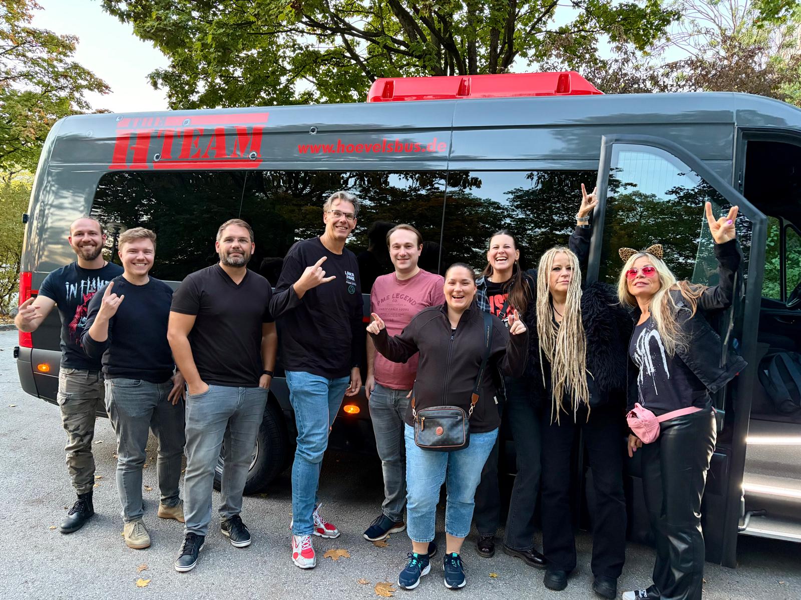 Konzertshuttle auf dem Weg nach München